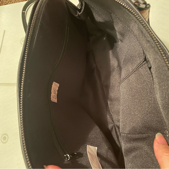 A New Day Black Floral Satchel Purse NWOT - Picture 5 of 10